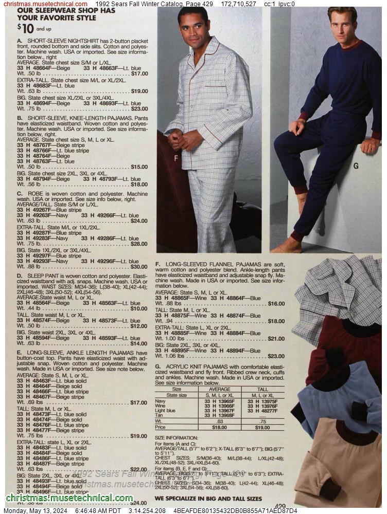 1992 Sears Fall Winter Catalog, Page 429