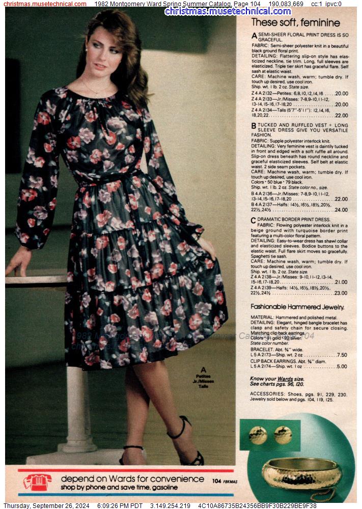 1982 Montgomery Ward Spring Summer Catalog, Page 104