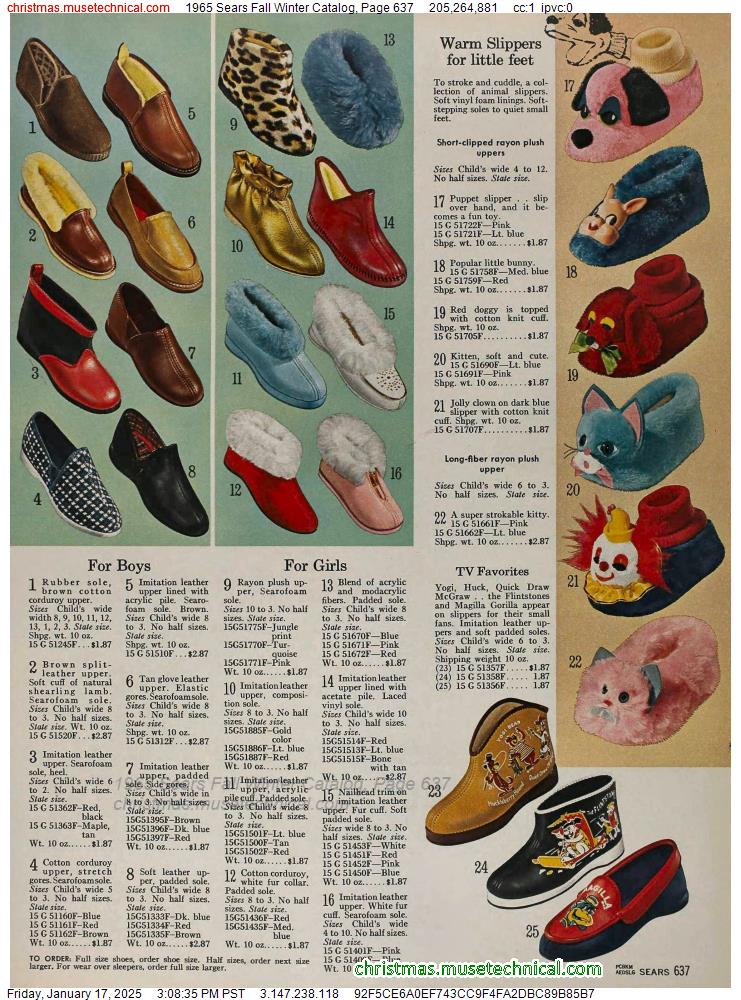 1965 Sears Fall Winter Catalog, Page 637