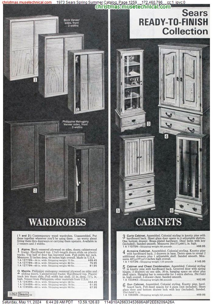 1973 Sears Spring Summer Catalog, Page 1259
