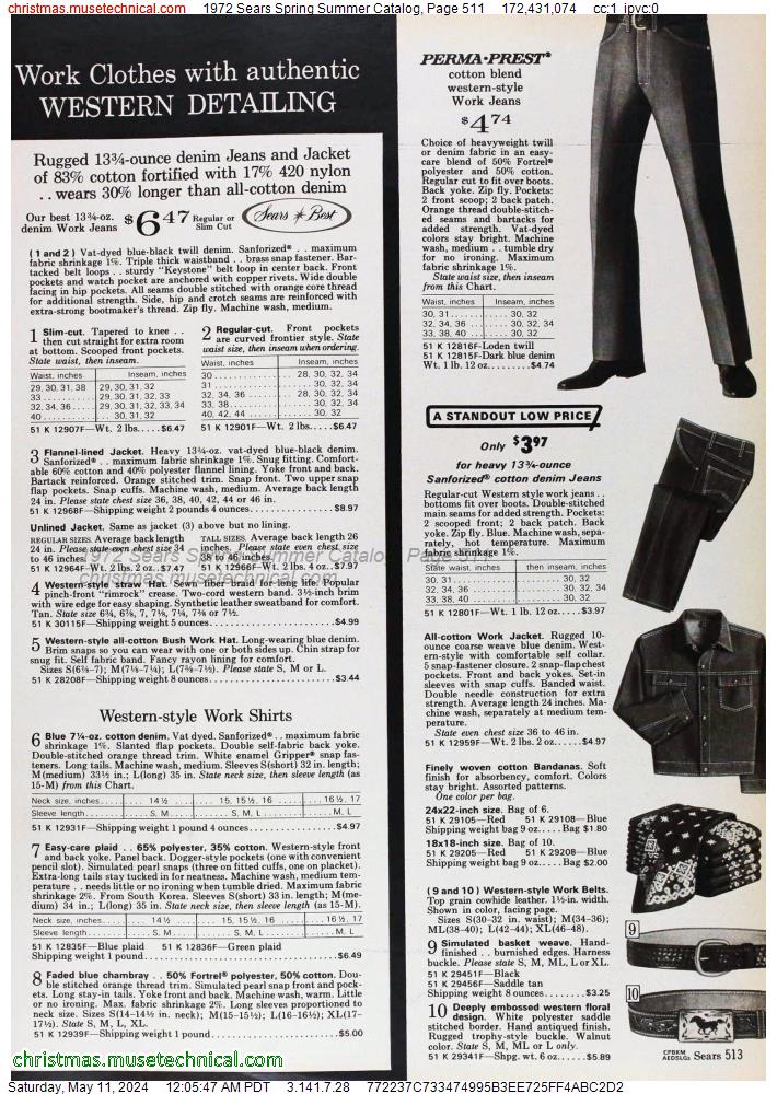 1972 Sears Spring Summer Catalog, Page 511