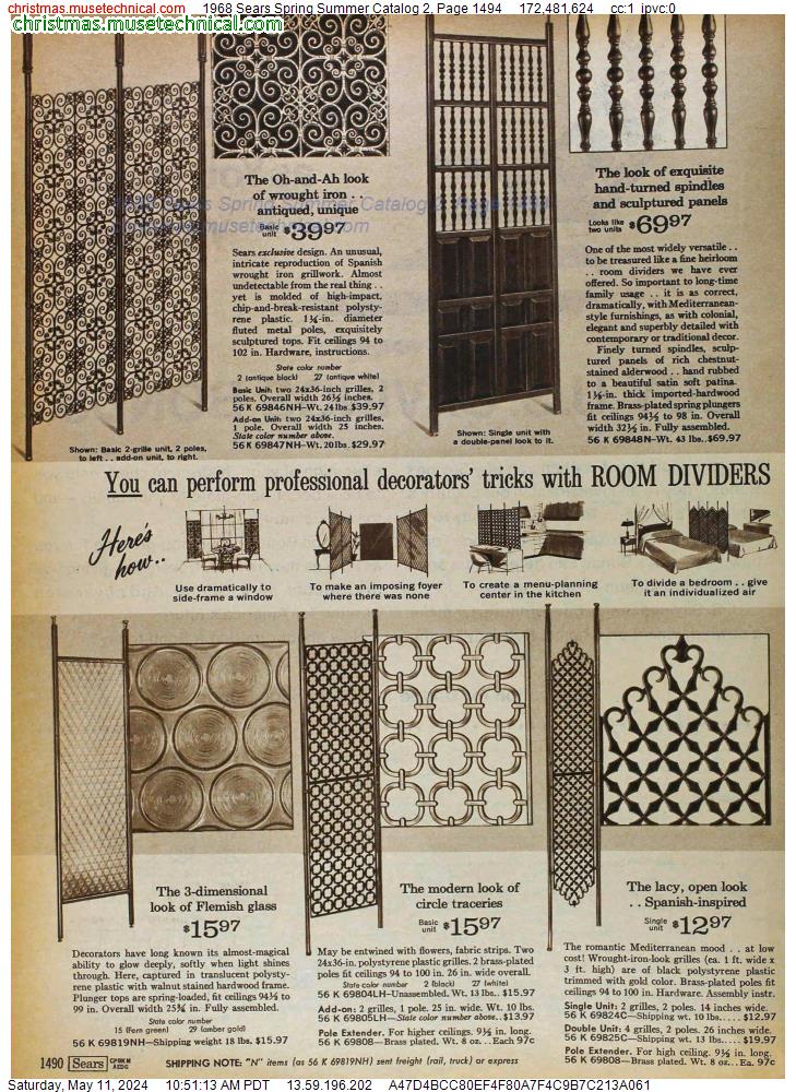 1968 Sears Spring Summer Catalog 2, Page 1494