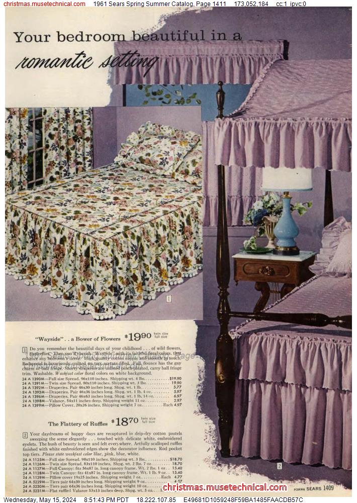 1961 Sears Spring Summer Catalog, Page 1411