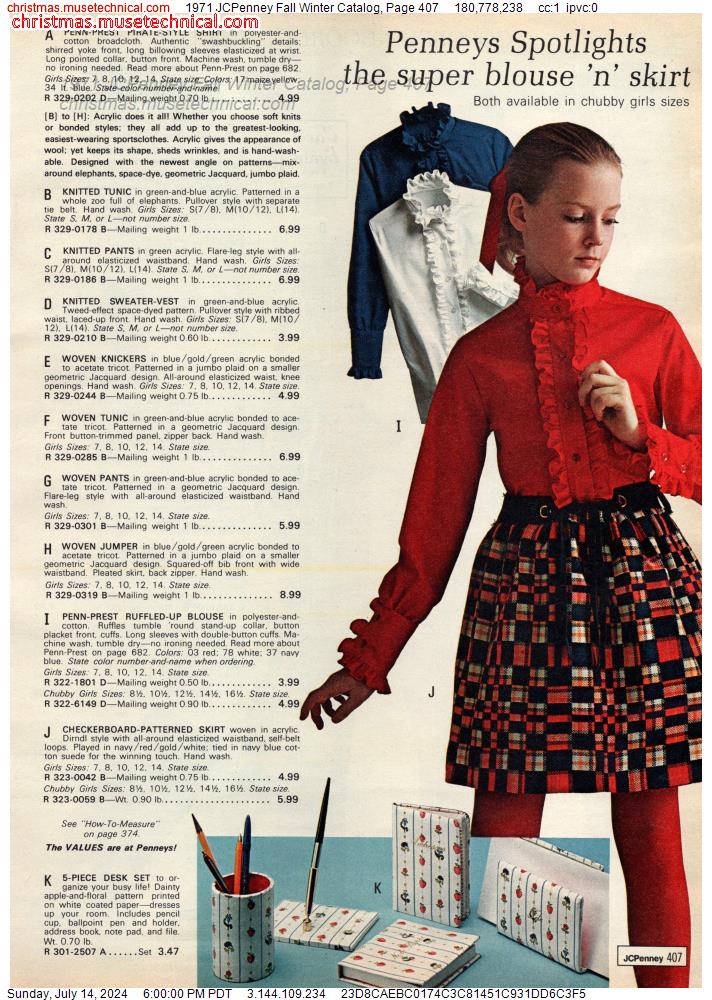 1971 JCPenney Fall Winter Catalog, Page 407