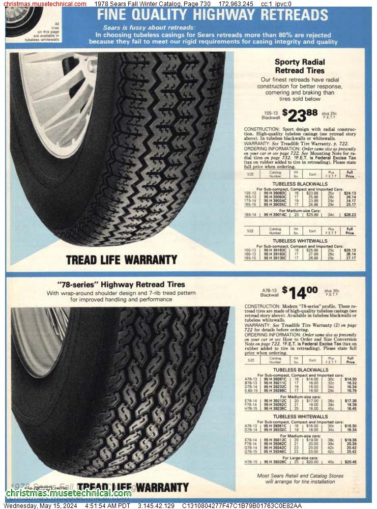 1978 Sears Fall Winter Catalog, Page 730