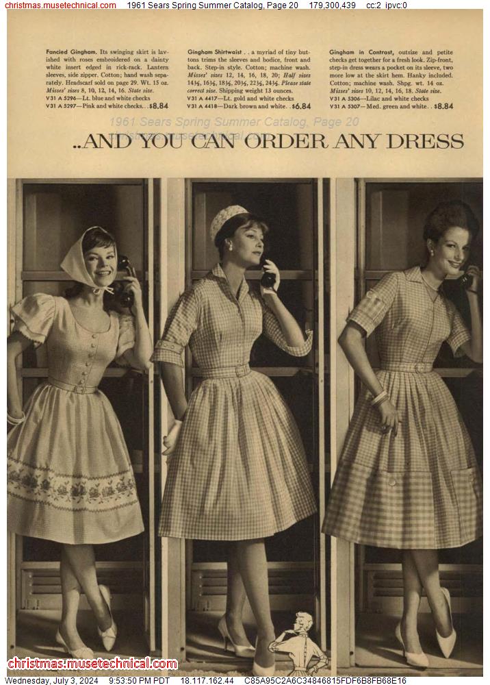 1961 Sears Spring Summer Catalog, Page 20