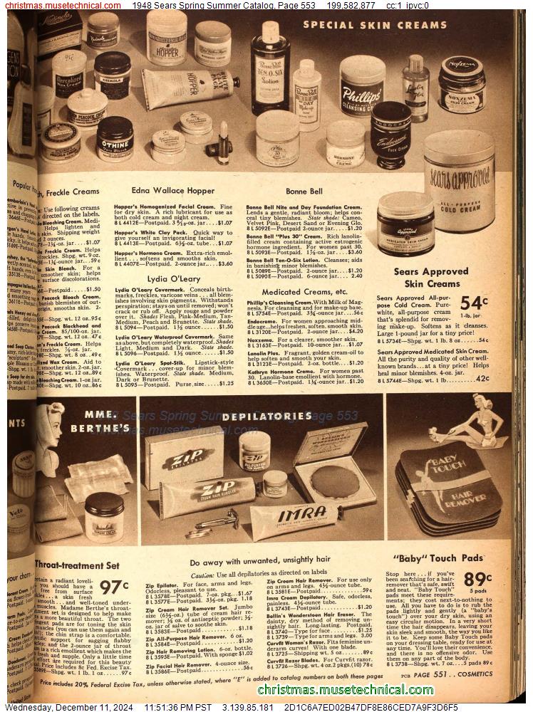 1948 Sears Spring Summer Catalog, Page 553