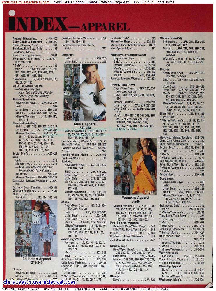 1991 Sears Spring Summer Catalog, Page 932
