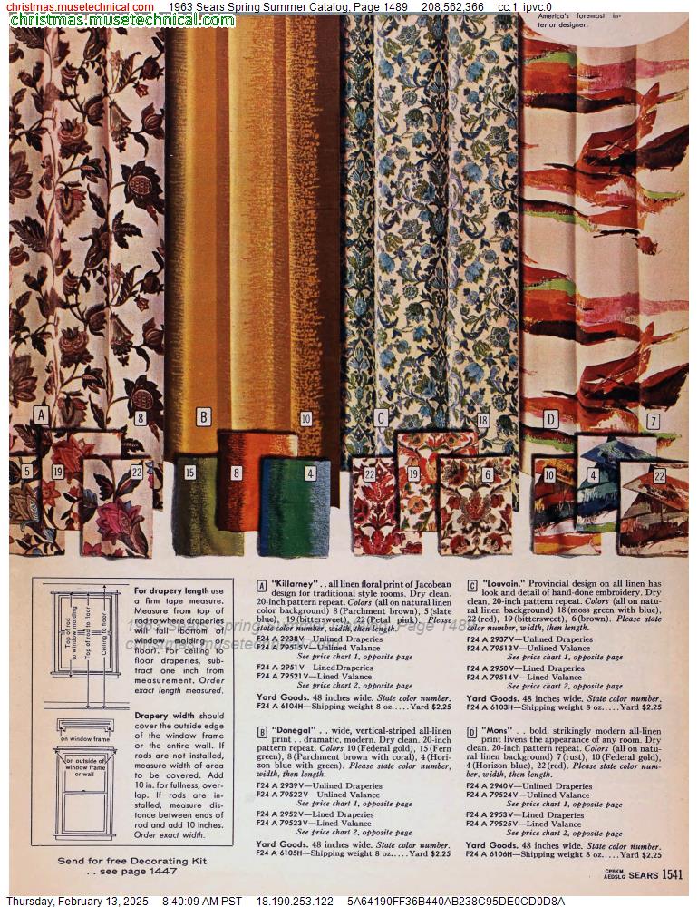 1963 Sears Spring Summer Catalog, Page 1489