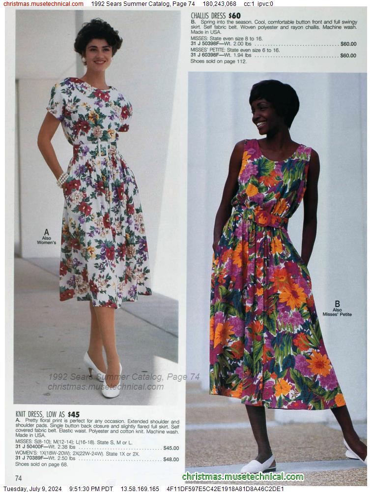 1992 Sears Summer Catalog, Page 74