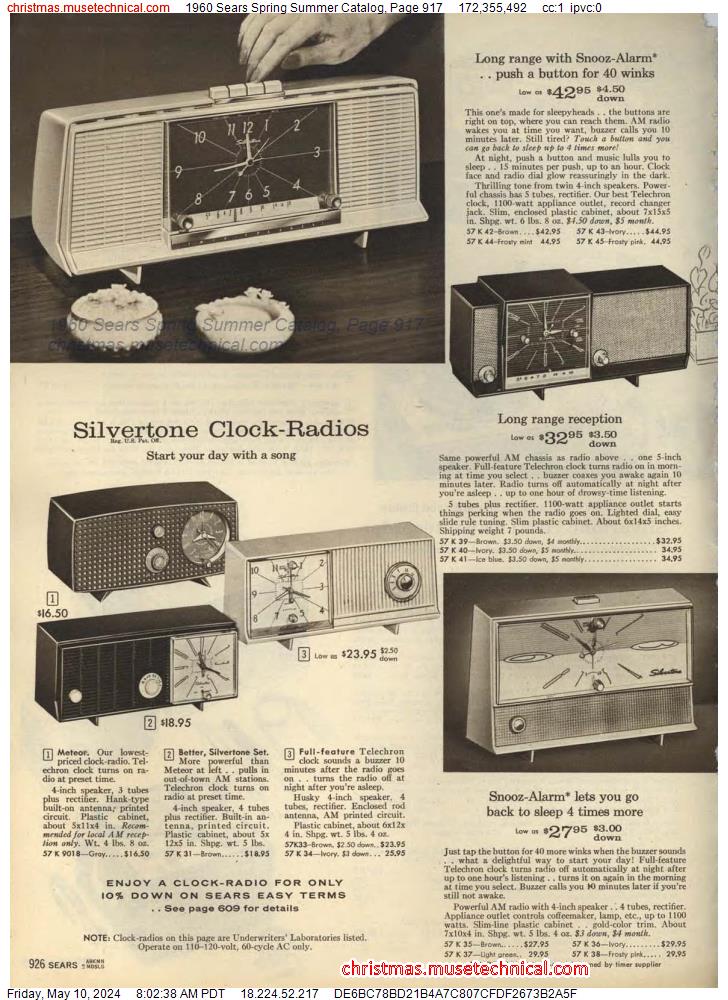 1960 Sears Spring Summer Catalog, Page 917