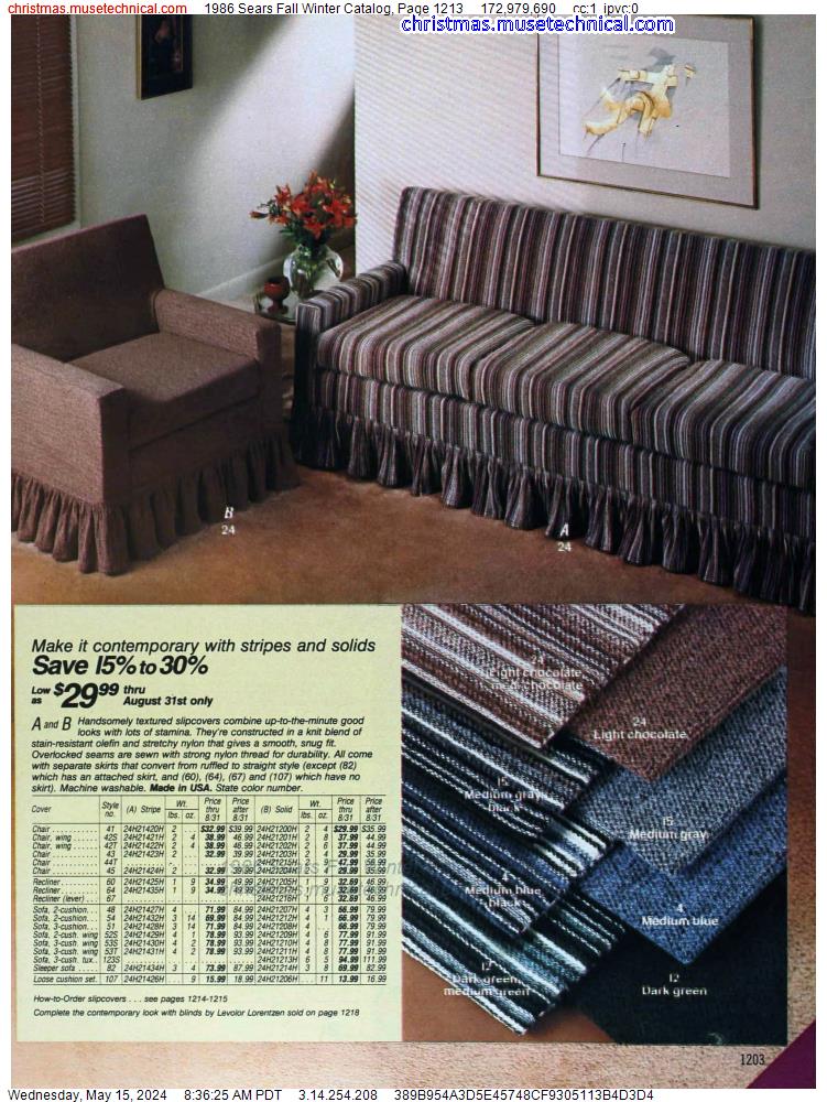 1986 Sears Fall Winter Catalog, Page 1213