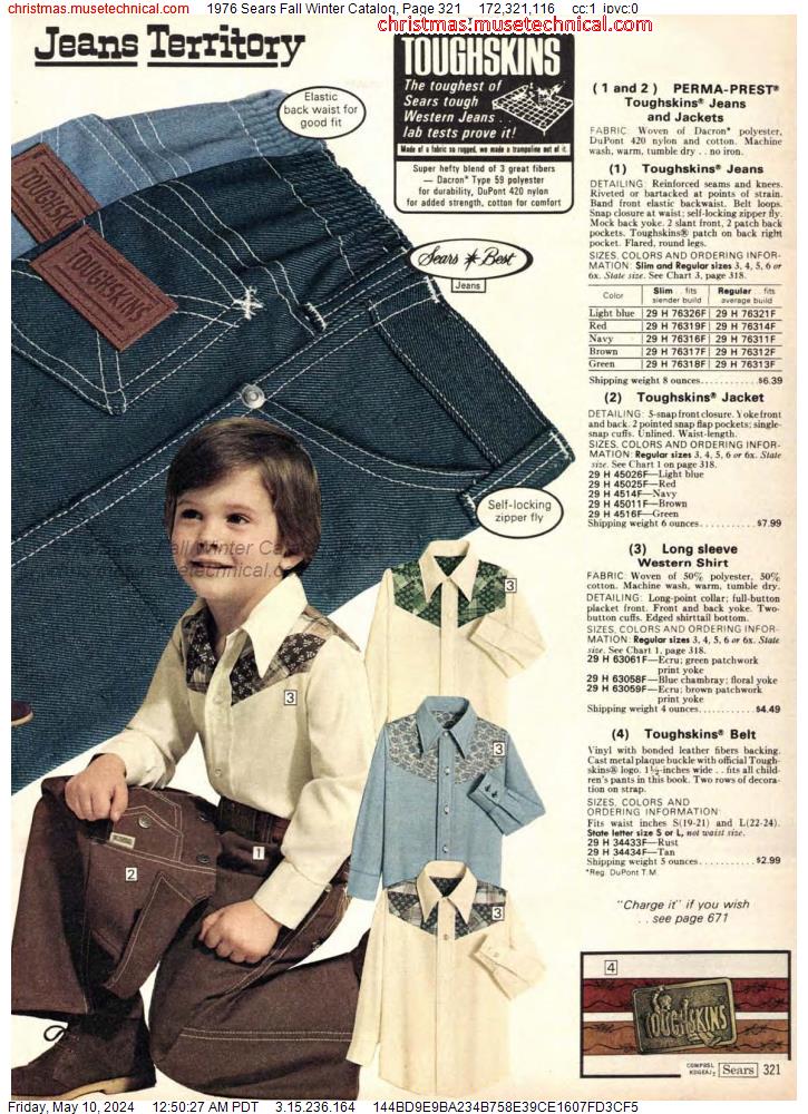 1976 Sears Fall Winter Catalog, Page 321