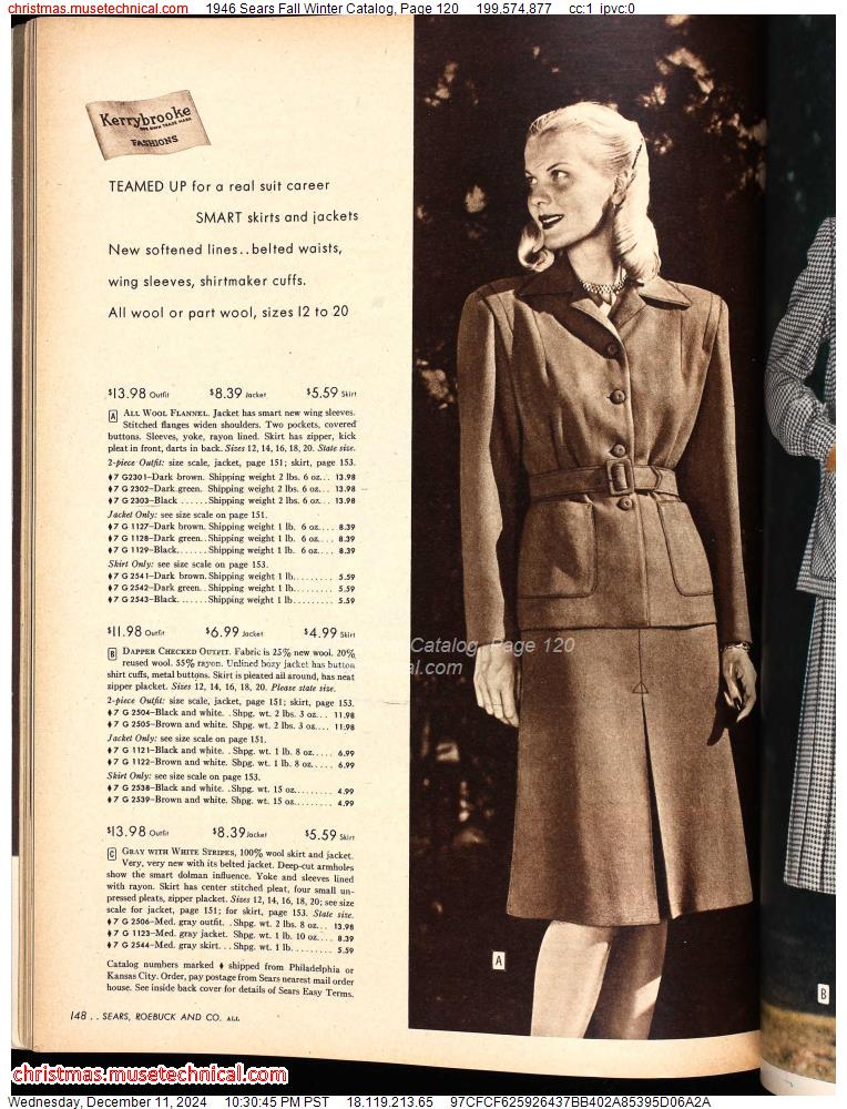 1946 Sears Fall Winter Catalog, Page 120