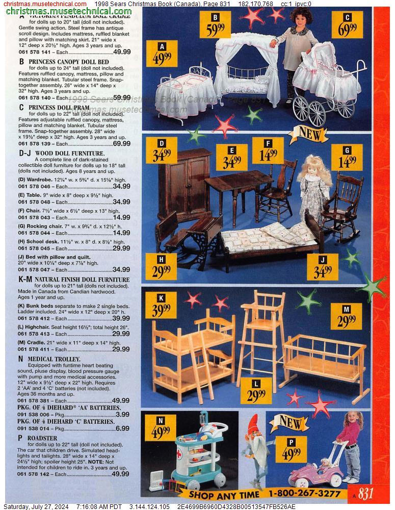 1998 Sears Christmas Book (Canada), Page 831