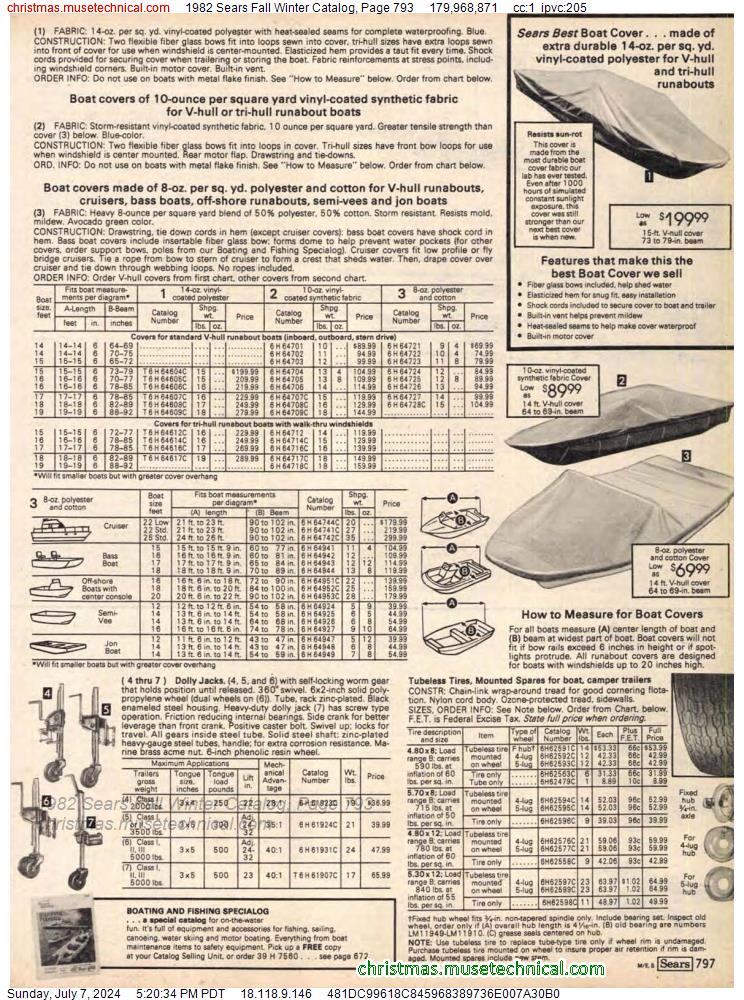 1982 Sears Fall Winter Catalog, Page 793