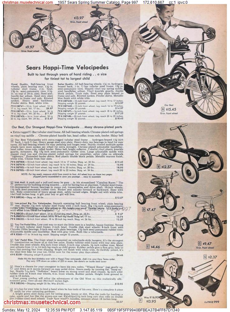 1957 Sears Spring Summer Catalog, Page 997
