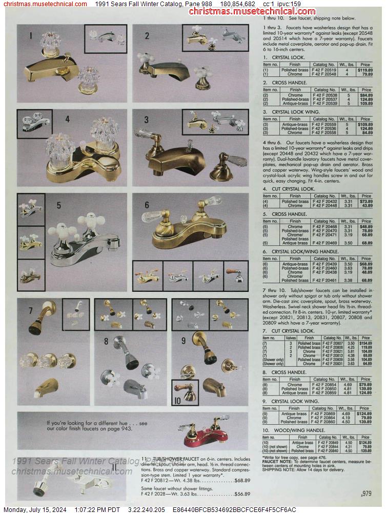 1991 Sears Fall Winter Catalog, Page 988