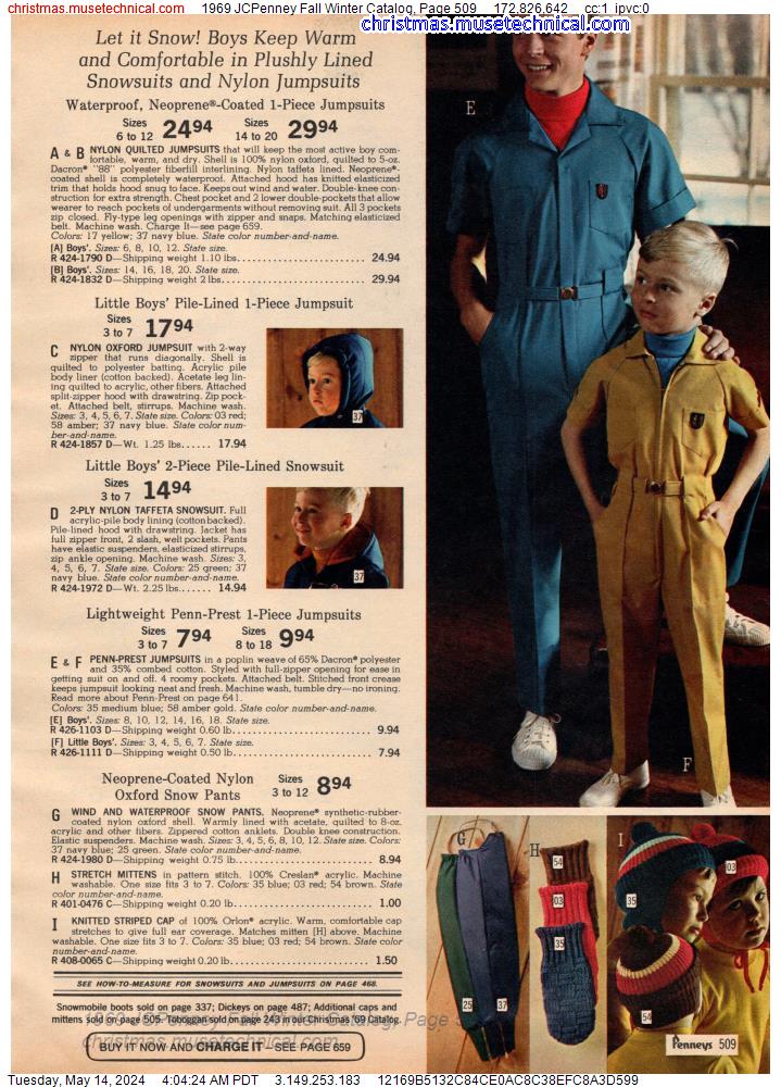 1969 JCPenney Fall Winter Catalog, Page 509