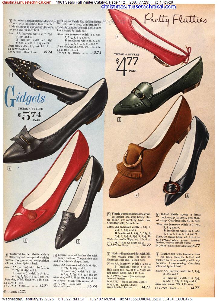 1961 Sears Fall Winter Catalog, Page 142