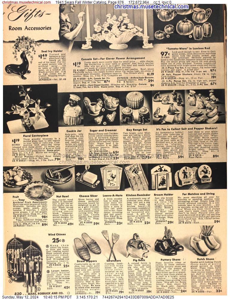 1941 Sears Fall Winter Catalog, Page 876