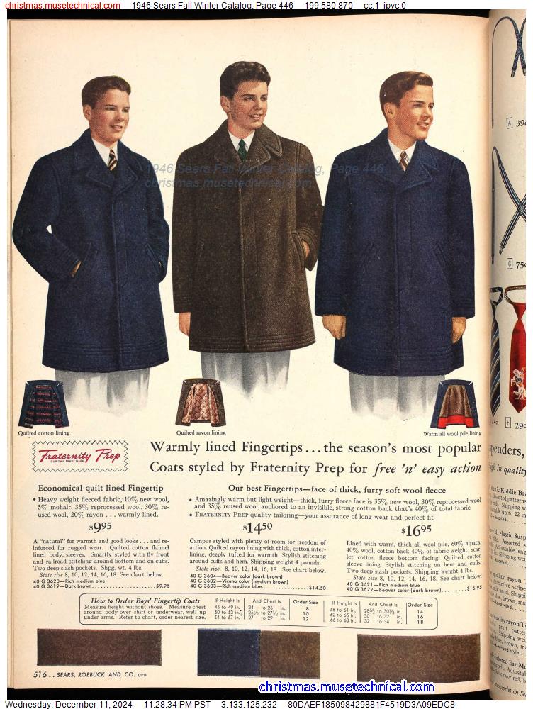 1946 Sears Fall Winter Catalog, Page 446