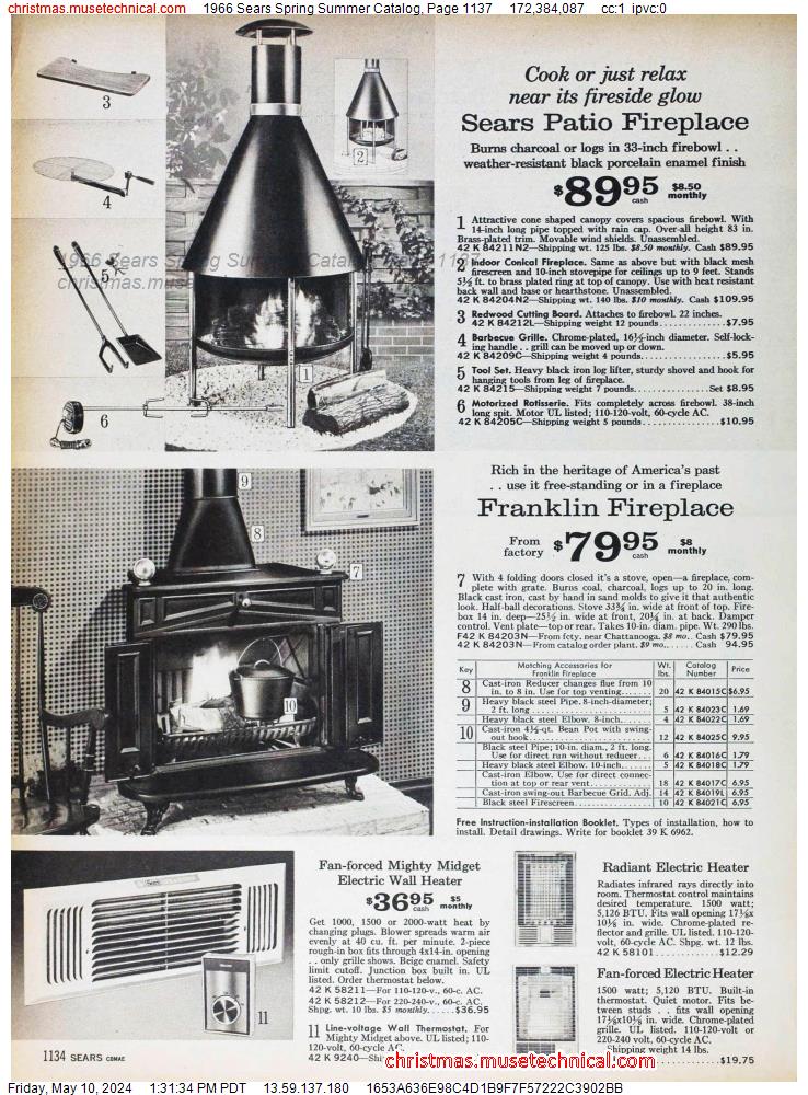 1966 Sears Spring Summer Catalog, Page 1137