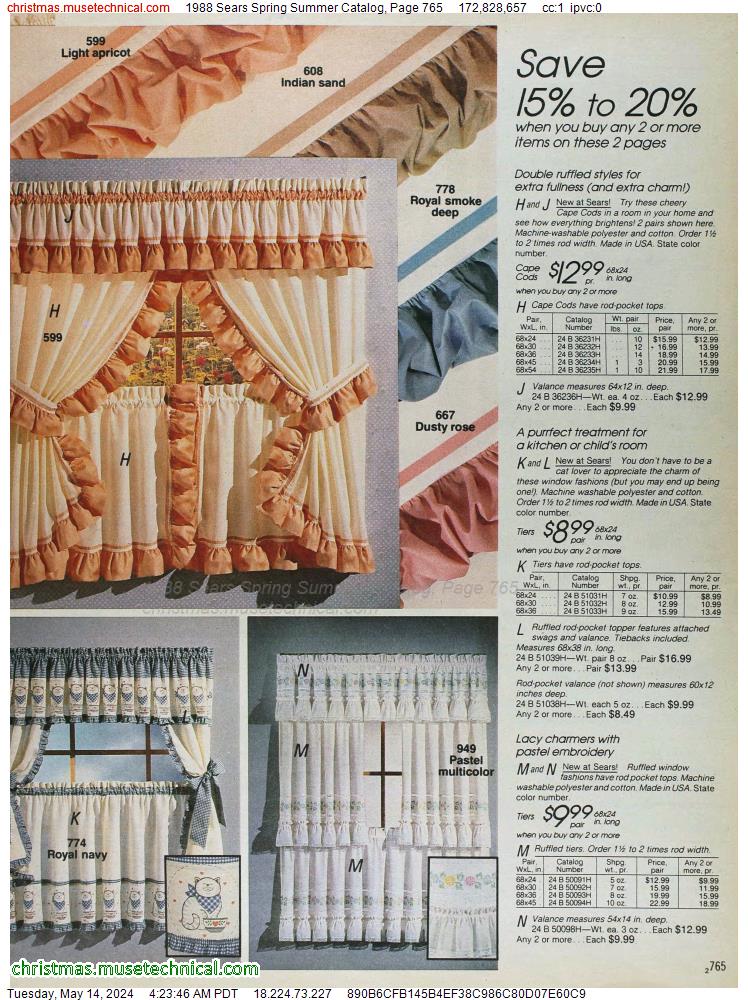 1988 Sears Spring Summer Catalog, Page 765