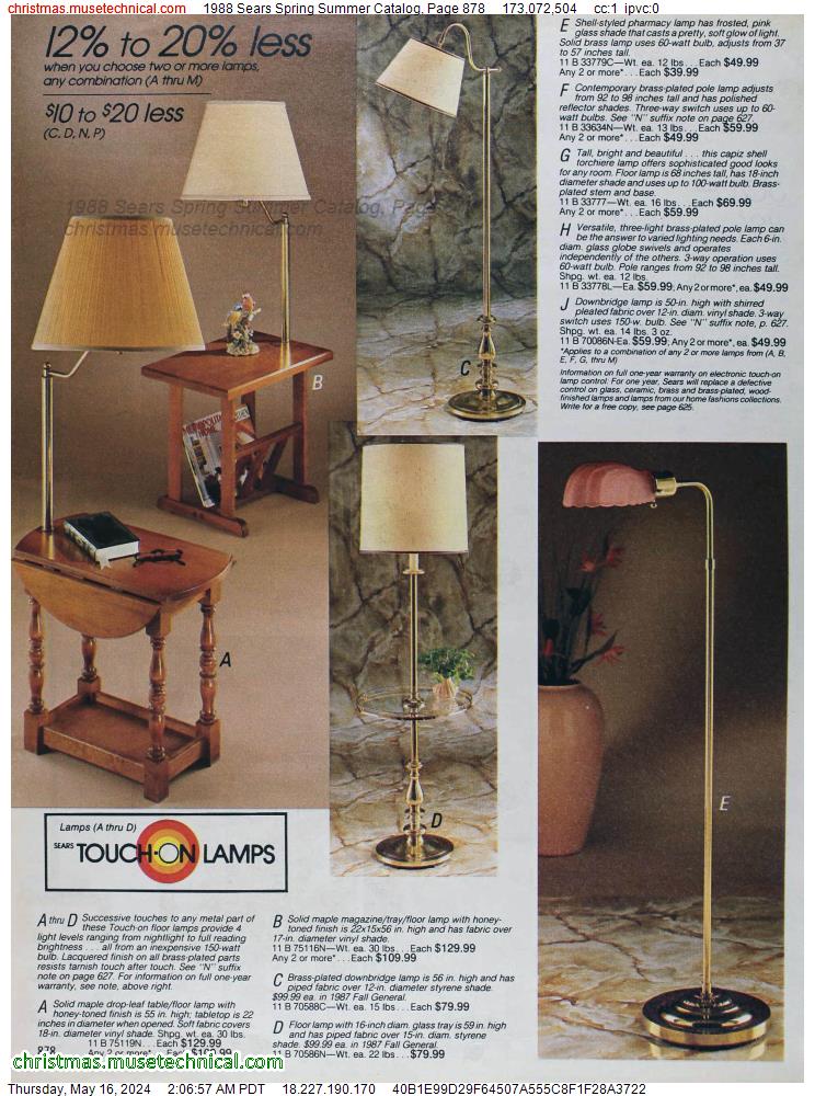 1988 Sears Spring Summer Catalog, Page 878