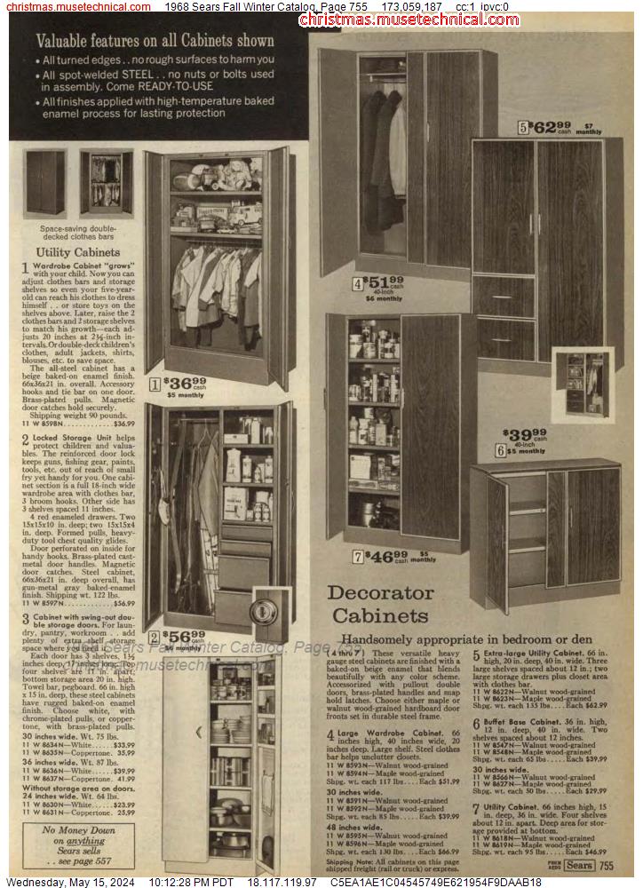 1968 Sears Fall Winter Catalog, Page 755