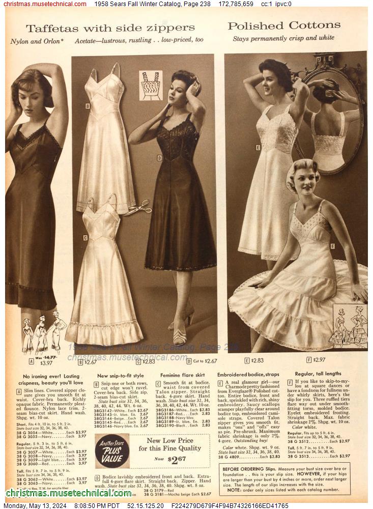 1958 Sears Fall Winter Catalog, Page 238