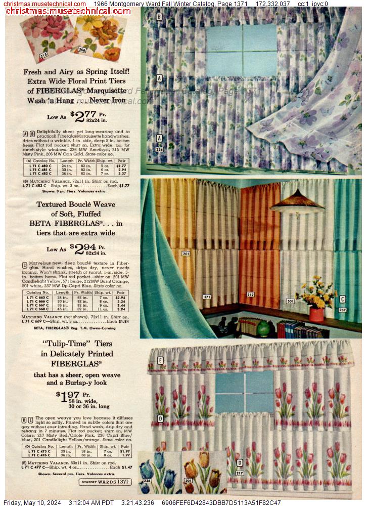 1966 Montgomery Ward Fall Winter Catalog, Page 1371