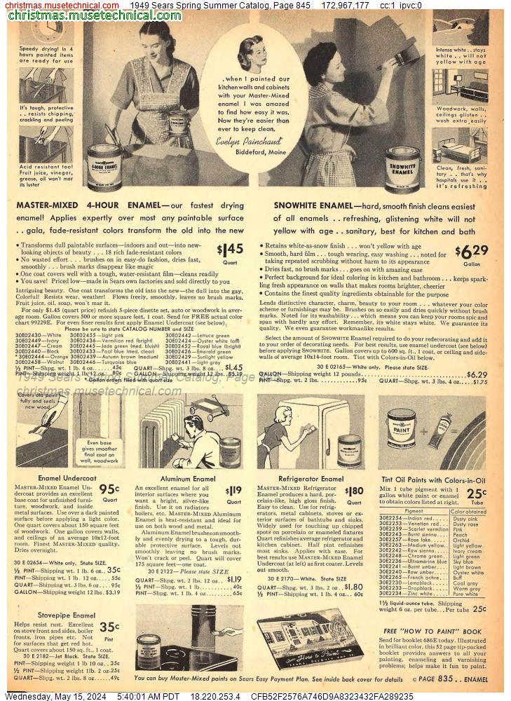 1949 Sears Spring Summer Catalog, Page 845