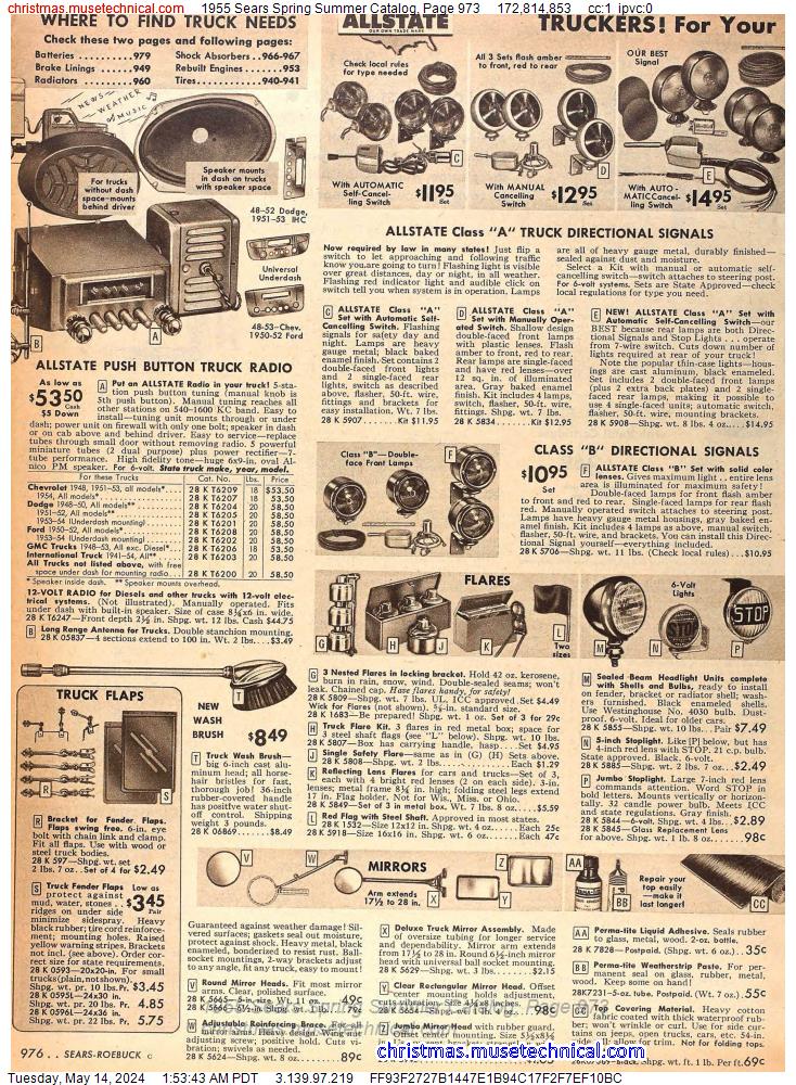1955 Sears Spring Summer Catalog, Page 973