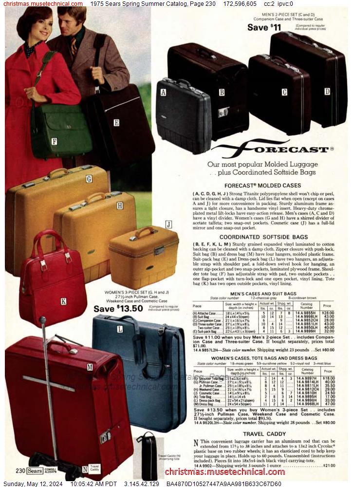1975 Sears Spring Summer Catalog, Page 230