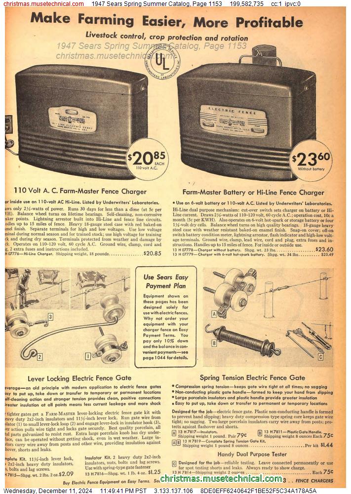 1947 Sears Spring Summer Catalog, Page 1153