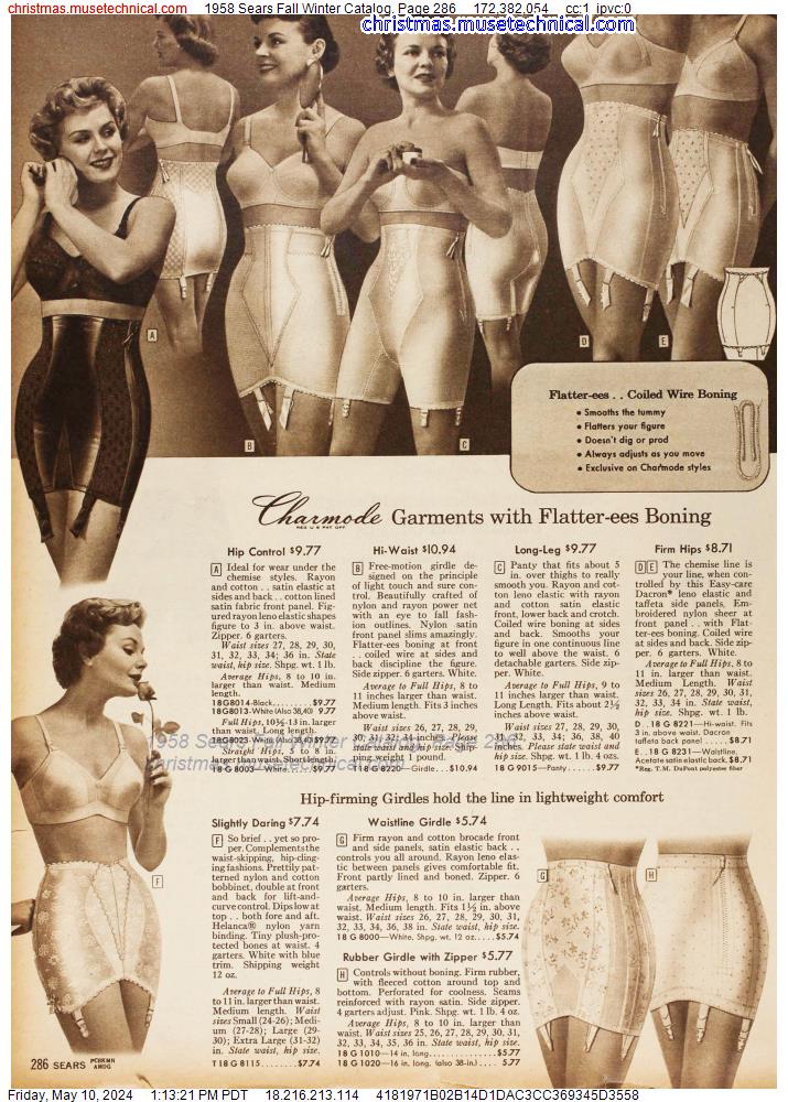 1958 Sears Fall Winter Catalog, Page 286