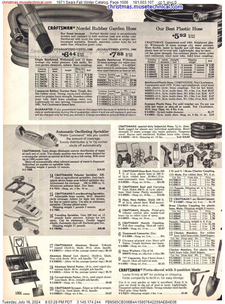 1971 Sears Fall Winter Catalog, Page 1006