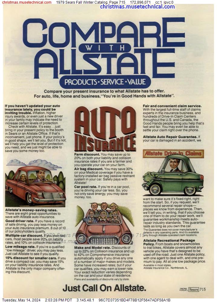1979 Sears Fall Winter Catalog, Page 715