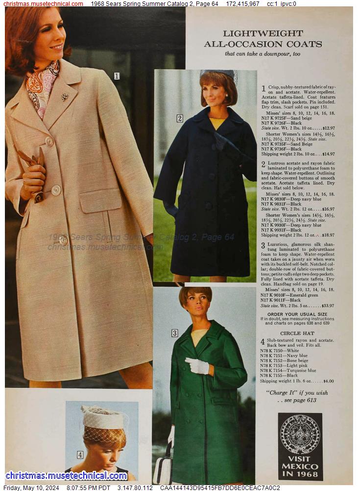 1968 Sears Spring Summer Catalog 2, Page 64
