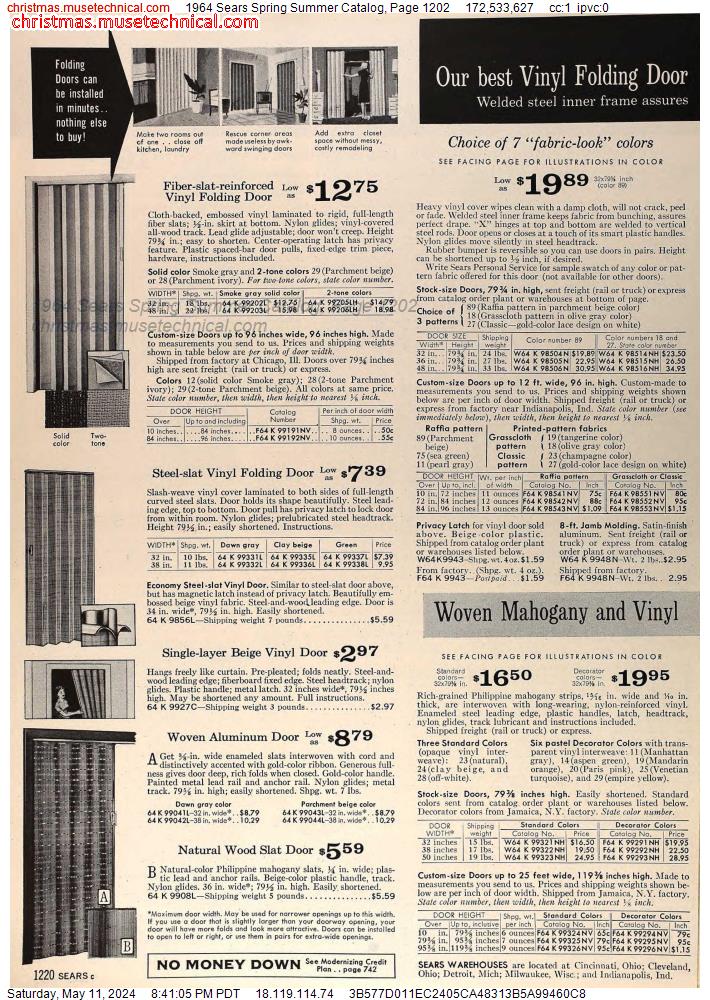 1964 Sears Spring Summer Catalog, Page 1202
