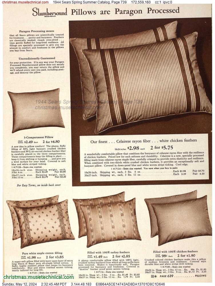 1944 Sears Spring Summer Catalog, Page 739
