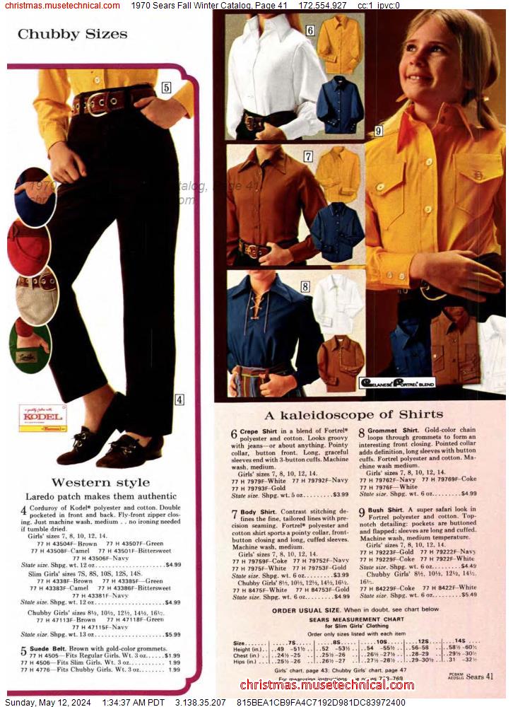1970 Sears Fall Winter Catalog, Page 41