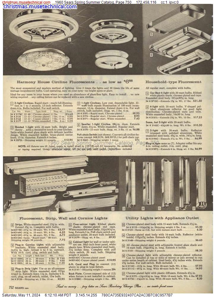 1960 Sears Spring Summer Catalog, Page 750