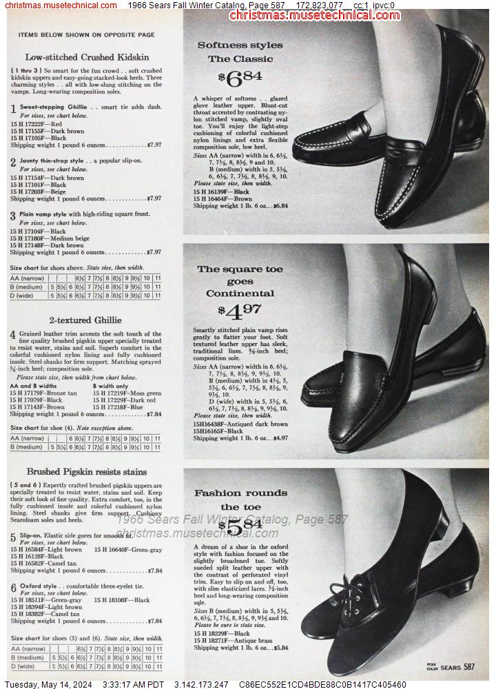 1966 Sears Fall Winter Catalog, Page 587