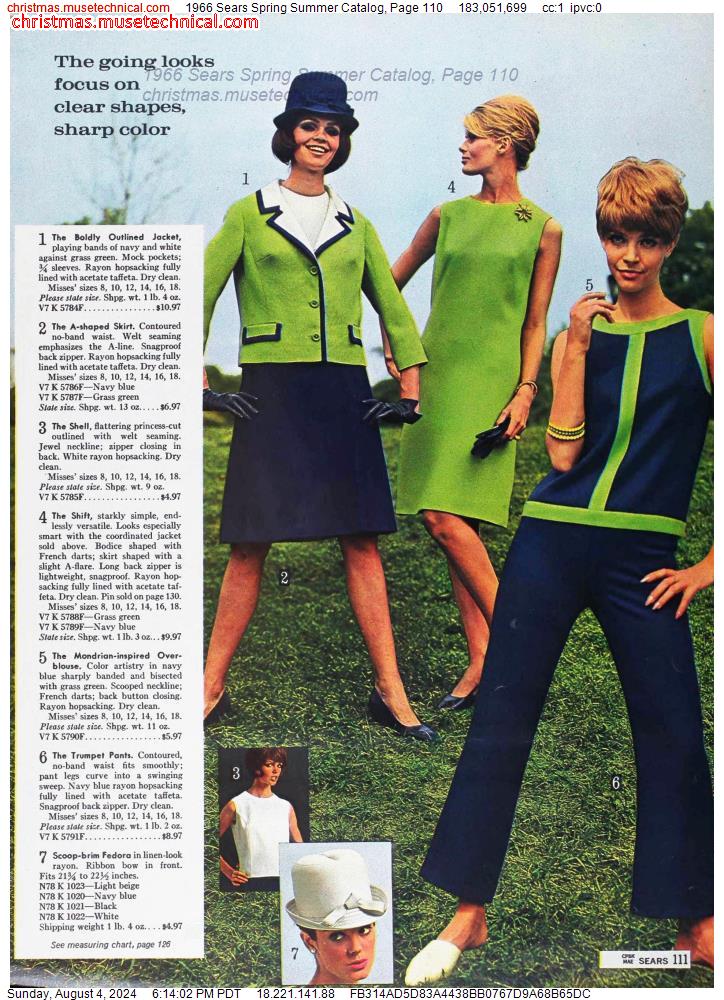1966 Sears Spring Summer Catalog, Page 110