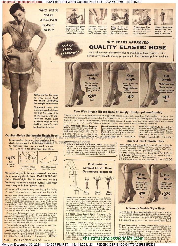 1955 Sears Fall Winter Catalog, Page 684