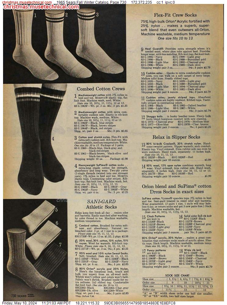 1965 Sears Fall Winter Catalog, Page 730