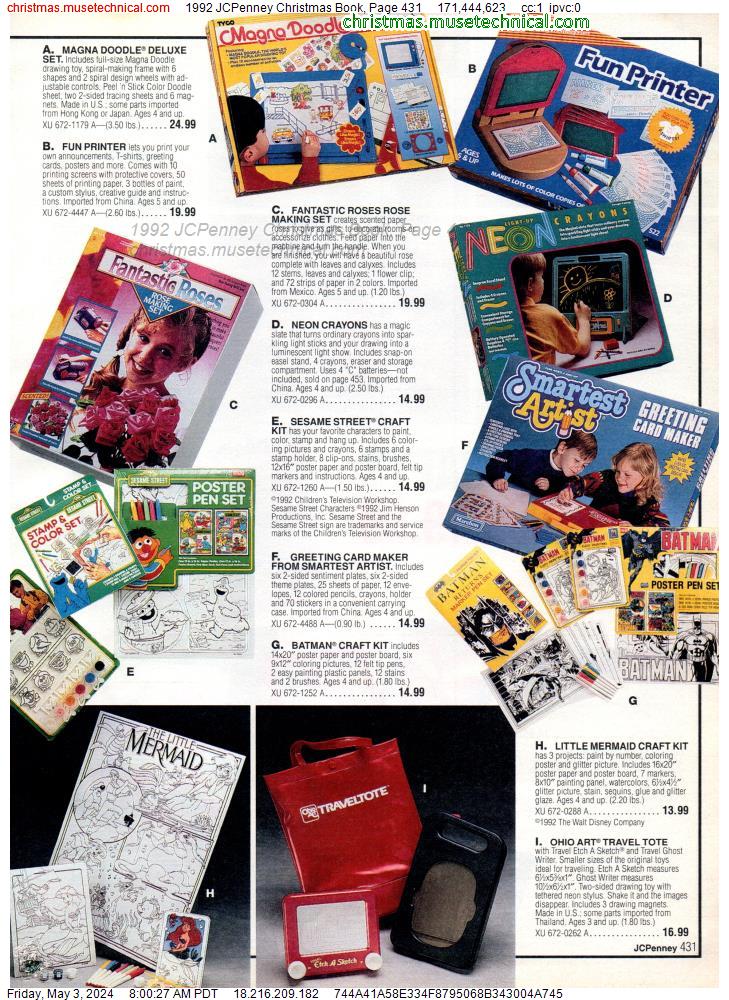 1992 JCPenney Christmas Book, Page 431