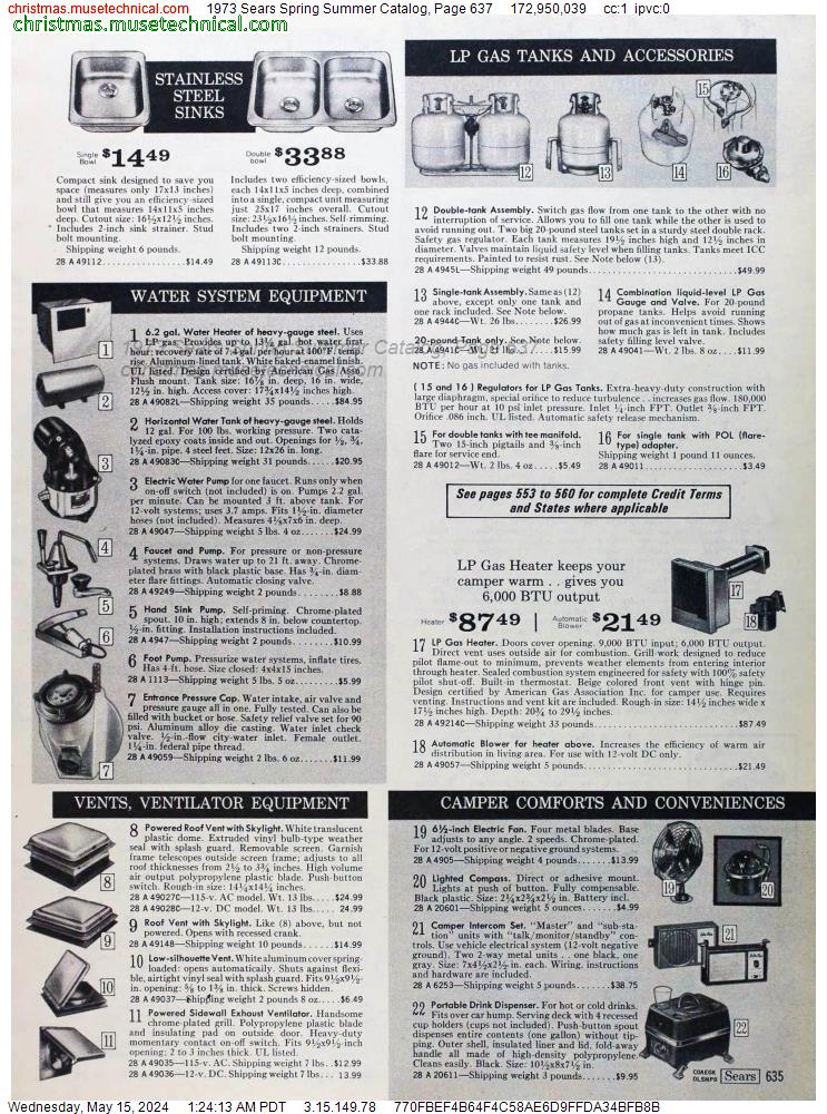 1973 Sears Spring Summer Catalog, Page 637